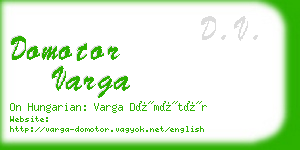 domotor varga business card